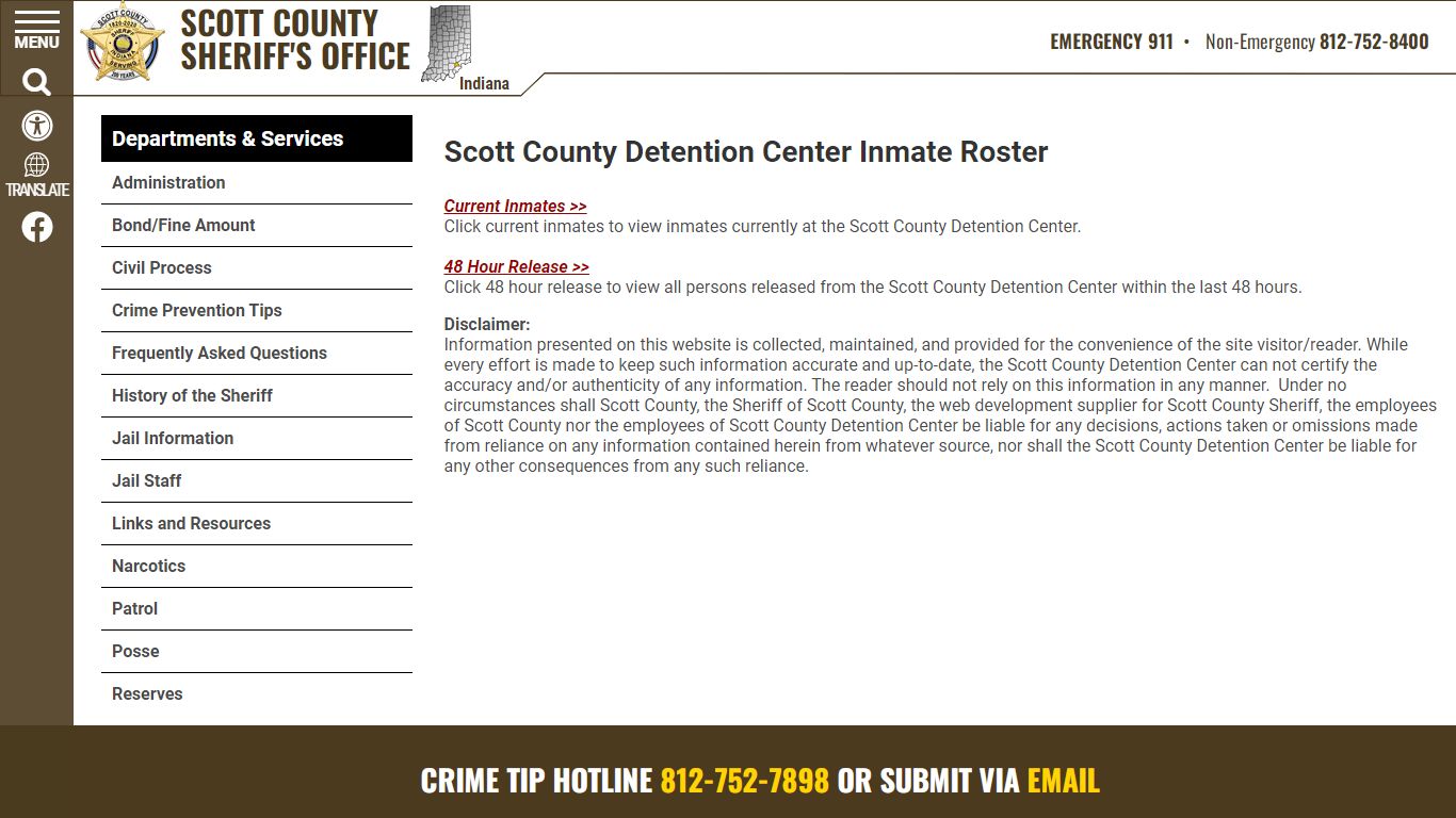 Roster Choose - Scott County Sheriff - Scottsburg, IN