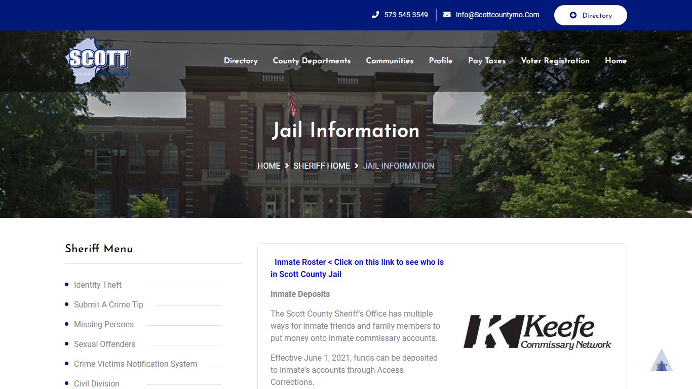 Jail Information - Scott County Missouri